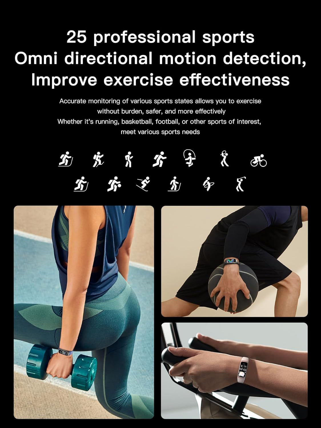 Health and Fitness Tracker for Men and Women, AMOLED Display, Compatible with Android and iOS, Features Alarm, Stopwatch, Blood Pressure Monitoring, Calorie Tracking, and IP68 Waterproof Rating